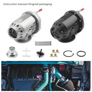 JDM 범용 알루미늄 SQV4 SSQV4 Bov 터보 블로우 오프 밸브 Bov(원래 상자 및 지침이 포함된 어댑터 플랜지 포함)