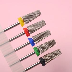 5 in 1 네일 드릴 비트 텅스텐 스틸 크로스 티스 매니큐어 파일 네일 커터 아크릴 또는 하드 젤 네일 폴리쉬 제거 드릴 비트