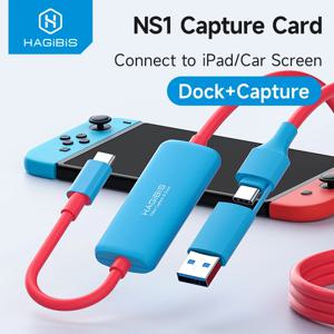 하기비스 USB3.0 비디오 캡처 카드 (100W PD USB C to USB A/C 지원) 퀘스트 2 3 스위치 1/2 ROG용 라이브 및 비디오 오디오 게임 녹화