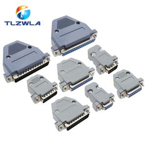 5PCS DB9 어댑터 커넥터 코어 DB15 DB25 DB37 RS232 직렬 COM 플러그 커넥터 구멍/핀 암 수 포트 소켓 D Sub DP9 케이스