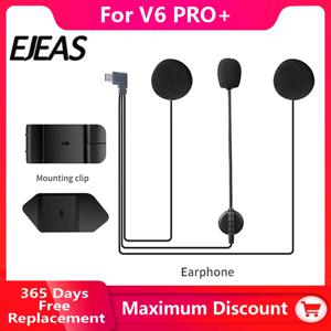 EJEAS V6 PRO +/V4PLUS 용 기존 이어폰 오토바이 헬멧 헤드셋 Type-C 플러그 (스피커 마이크 포함) 옵션 클립 및베이스