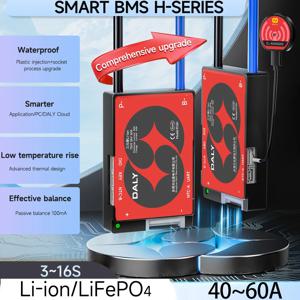 Daly BMS 3S 4S 12V 6S 7S 8S 24V 10S 12S 36V13S 14S 15S 16S 48V 블루투스 BMS 40A 60A Lifepo4 리튬 이온 3.2V 3.7V 스마트 BMS