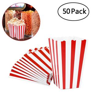 20/50pcs 팝콘 상자 양동이 감자 튀김 컵 영화 밤 어린이 생일 파티는 스낵 컨테이너 가방 웨딩 크리스마스 용품을 선호합니다