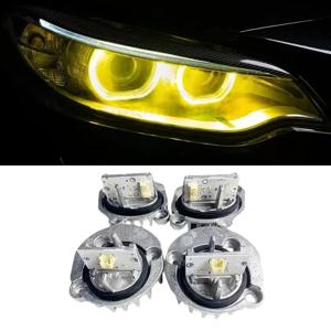 Angel Eyes 2014 2021 BMW 2 시리즈 F22 F87 F23 220i 228i M240i 제논 M2 LCI LED 헤드라이트, 노란색 DRL 일광