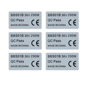 6pcs 36V 250W 48V 750W 스티커 Bafang BBS01B BBS02B BBHD 미드 드라이브 모터 Ebike 액세서리 용 전기 자전거 스티커