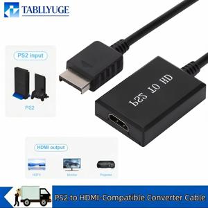 PS2-HDMI 어댑터 오디오 비디오 변환기(3.5mm 오디오 케이블 포함) PS1/2/480i/480p/576i 디스플레이 모드와 호환 가능