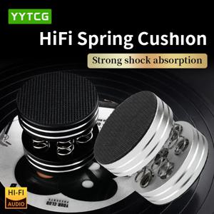 4 PCS HiFi 충격 스파이크 오디오 CD HiFi 증폭기 스피커 턴테이블 플레이어 용 알루미늄 합금 스프링 댐핑 패드
