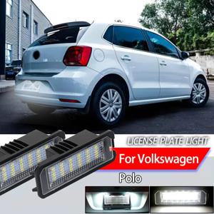 2Pcs 자동차 Led 전구 번호 번호판 빛 화이트 폭스 바겐 폴로 (6N2.9N.6R) 2000-2014 Canbus 오류 무료 자동차 스타일링