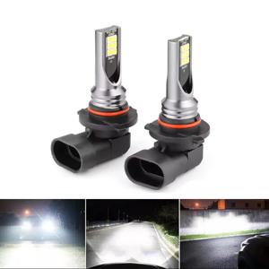 차량용 CSP LED 안개 헤드라이트 전구, 6000K 화이트 자동 안개등, 주간 주행등, H8 H9 H1 H3 Led H11 9005 HB3 9006 HB4, 2 개