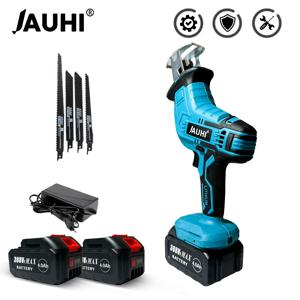 JAUHI 18V 무선 왕복 톱 조정 가능한 속도 전기 절단 톱 Makita 18v 배터리 용 목재 금속 PVC 파이프 절단