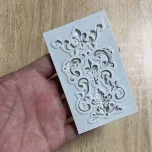 1개입 레트로 플로럴 디자인 무작위 실리콘 몰드, 레진 몰드, 폴리머 클레이, DIY 공예, 비누 만들기, 캔들 제작에 적합