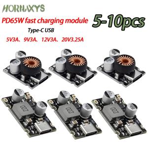 고속 충전 모듈 C타입 USB 인터페이스, PD65W, PD3.1, QC3.0, SCP, PPS 고속 충전기 지원, 5V, 9V, 12V, 20V, 5-10 개