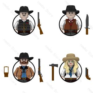 N405 RDR2 게임 캐릭터 빌딩 벽돌 미니 모델 피규어 인형 서부 카우보이 경찰 만화 장난감 어린이 크리스마스 선물 N40
