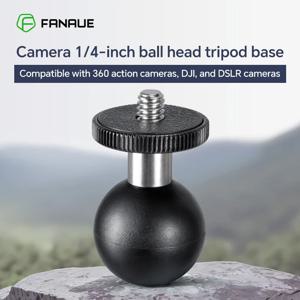 FANAUE 알루미늄 합금 스포츠 카메라 브래킷, 1/4인치 짐벌 어댑터, 25/20/17mm 볼 헤드, Insta 360 및 SLR 카메라에 적합