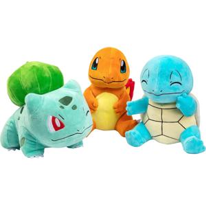 포켓몬 플러시 스타터 3 팩 Charmander Squirtle Bulbasaur 어린이를위한 박제 동물 장난감 선물 소년 소녀