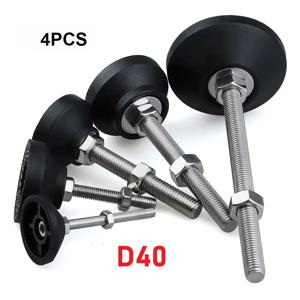 4 개/몫 조정 가능한 선반 다리 직경 40mm 스레드 유형 조정 가능한 레벨링 피트 회전베이스 관절 다리 M5/M6/M8/M10/M12