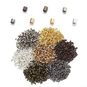 500 개/몫 1.5/2/2.5mm 구리 튜브 크림프 엔드 비즈 스토퍼 스페이서 비즈 쥬얼리 만들기 결과 용품 목걸이 팔찌