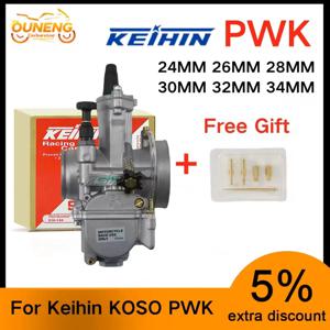 케이힌 코소 PWK 24 26 28 30 32 34mm 2T 4T ATV 스쿠터 50-250cc 범용 레이싱 오토바이 기화기 (프리젯 포함)