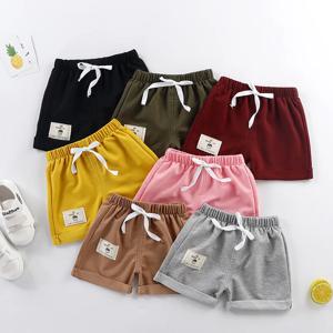 1pcs 코 튼 여름 어린이 반바지 소년 소녀 솔리드 컬러 짧은 아기 만화 캐주얼 바지 어린이 짧은 바지 스포츠 의류 Outwear