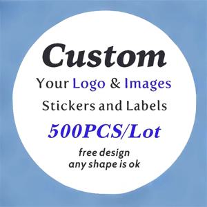 500PCS 사용자 정의 스티커 및 사용자 정의 로고 웨딩 생일 선물 상자 스티커 디자인 자신의 레이블 스티커를 개인화