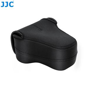 JJC 소프트 네오프렌 미러리스 카메라 파우치 케이스 Sony Nikon Fujifilm Olympus 용 분실 방지 내부 스트랩이있는 컴팩트 백 보호대