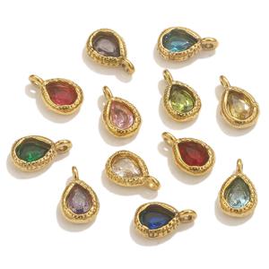 5pcs 스테인레스 스틸 드롭 크리스탈 매력 보석 만들기 DIY 귀걸이 팔찌 커넥터 보석 재료 대량 찾기