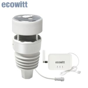 Ecowitt GW3001 기상 관측소, SD 카드 데이터 저장 기능이 있는 IoT Wi-Fi 허브, 7-in-1 실외 태양광 햅틱 강우 센서
