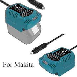 Makita 미니 컴팩트 차량용 충전기 18V LXT 배터리 BL1860 BL1830 DC 12V/24V 리튬 이온 배터리 LED가있는 담배 라이터 플러그