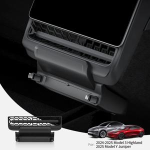 YZ 2025-2026 테슬라 모델 3 Y용 하이랜드 주니퍼 후면 에어 벤트 27W 고속 충전기 USB 션트 허브 지능형 도킹 스테이션 액세서리
