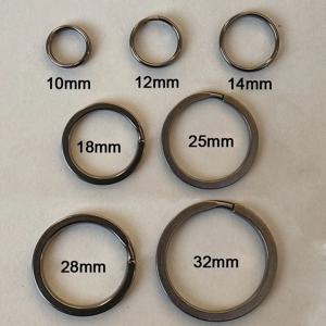2 개/몫 티타늄 TC4 Ti 라운드 금속 열쇠 고리 EDC 분할 열쇠 고리 열쇠 고리 10mm/12mm/14mm/18mm/25mm/28mm/32mm FW136