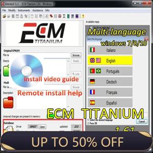 2026 핫! ECM 티타늄 1.61 (26000개 이상 드라이버 포함) ECM 18259+ ECU 도구용 드라이버, 링크 또는 CD 또는 USB 전송, 윈도우 7/8/10 지원