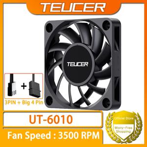 TEUCER UT-6010 섀시 냉각 팬 6cm 소형 팬 12V CPU 데스크탑 컴퓨터에 적합