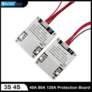 40A 80A 120A 3S 리튬 이온 4S Lifepo4 리튬 배터리 보호 보드 12V 18650 3.7V 3.2V, 밸런스 BMS 포함