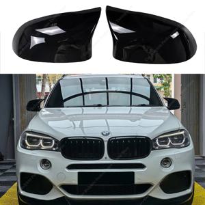 2pcs M 스타일 광택 블랙 후면보기 미러 커버 캡 트림 쉘 프레임 BMW X4 F26 X5 F15 X6 F16 35i 28i 30d 25d 50i Bodykits