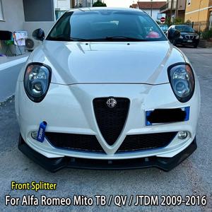 Alfa Romeo Mito 2009-2016 JTDM TB QV Twinair 자동차 앞 범퍼 립 턱 스포일러 스플리터 디퓨저 바디 키트 프론트 스플리터