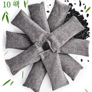 10pcs 대나무 숯 가방 공기 정화 활성 숯 가방 실내 옷장 화장실 습기 방지 냄새 흡수기