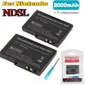 Nintendo NDSL 호스트 배터리 용 게임 콘솔 내장 배터리 2000mAh 3.7V 리튬 충전식 교체 셀 (스크루 드라이버 포함)