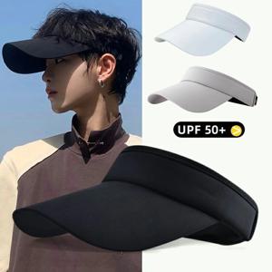 남자 여름 자외선 차단 모자 조정 가능한 Soild Beach Sunshade 캠핑 낚시 여행을위한 캐주얼 모자