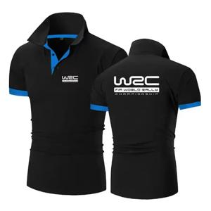 월드 랠리 챔피언십 WRC 새로운 패션 폴로 셔츠 남성 캐주얼 턴 다운 칼라 반소매 셔츠 슬림 피트 여름 탑 폴로
