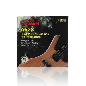 앨리스 A628-M 프렛리스 베이스 스트링 – 45/65/80/100, 크롬 합금 와인딩, 헥스 스틸 코어, 부드럽고 따뜻한 음색, 4현 일렉트릭 베이스용