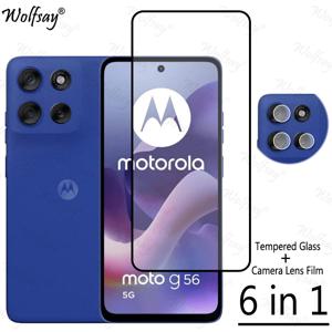 Motorola Moto G56 용 전체 커버 강화 유리 Moto G56 G 56 용 화면 보호기 Moto G56 Glass 6.72 인치 용 5G 카메라 유리