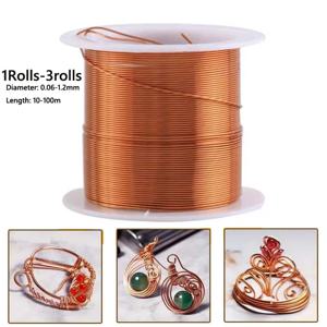 1-3Roll 전기 문화 원예 용 부드러운 구리 와이어 0.06-1.2mm 쥬얼리 만들기 구슬 수제 보석 만들기 DIY 아트웍