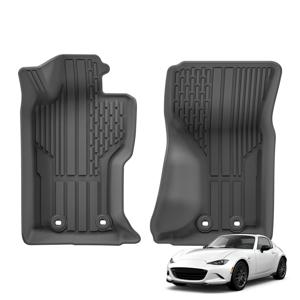 마쓰다 MX-5 미아타 MX5 MX 5 마쓰다 로드스터 좌핸들용 2016-2024 TPE 3D 자동차 바닥 매트 카고 라이너 트렁크 패드 블랙