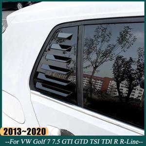 2개입 후면 사이드 윈도우 루버 에어벤트 윈드쉴드 커버 (폭스바겐 골프 7 7.5 MK7 MK7.5 GTI GTD TSI TDI R R-라인 2013-2020 바디 키트용)