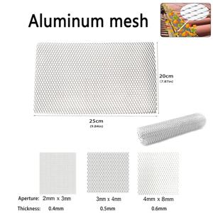 25x20cm 알루미늄 메쉬 작은 그리드 다이아몬드 모양의 메쉬 장식 스크린 램프블랙 필터 자동차 그릴 메쉬 튼튼한 금속 메쉬 시트