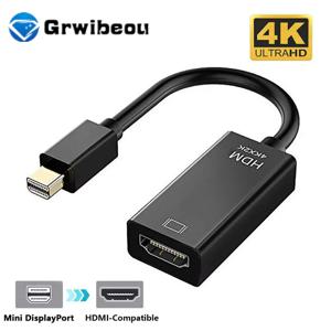 미니 DP 썬더볼트-HDMI 호환 어댑터 커넥터 변환기 4K 2K 1080P 맥북 서피스 노트북 TV 모니터 프로젝터용