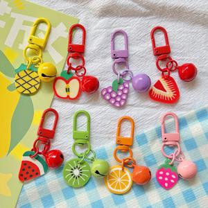 5/10pcs 과일 키 체인 펜던트 배낭 장식 전화 체인 키 버클 Diy 쥬얼리 키 링 가방 액세서리 만들기 귀여운 걸쇠