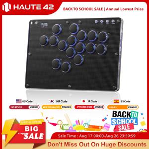 Haute42 T16-Texture 스틱리스 아케이드 스틱 컨트롤러 PC/PS4/PS5/스위치 아케이드 히트박스 키보드용 레버리스 컨트롤러