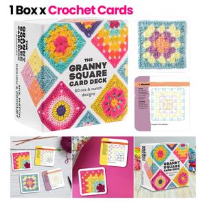 50가지 믹스앤매치 디자인 뜨개질 키트 DIY 니트 패턴 카드 세트 성인용 크로셰 패턴 DIY 할머니 뜨개질 패턴 세트