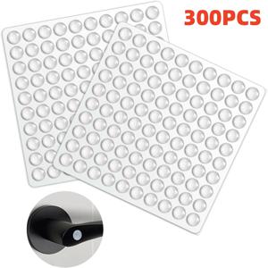 300/100pcs 자체 접착 투명 도어 스톱 고무 댐퍼 버퍼 캐비닛 범퍼 실리콘 가구 도트 쿠션 보호 패드